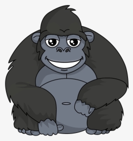 Gorilla Clipart Mountain Gorilla - Cartoon Gorilla, HD Png Download, Transparent PNG
