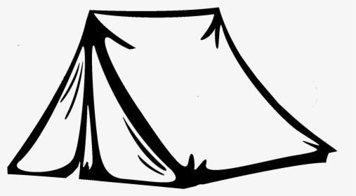 Transparent Tent Clipart - Camping Tent Clipart Black And White, HD Png Download, Transparent PNG
