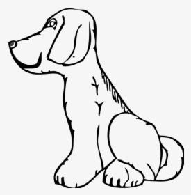 Black And White Clipart Circus Dog - Cartoon Dog Side View, HD Png Download, Transparent PNG