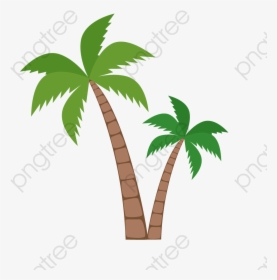 Coconut Tree Green - Coconut Trees Vector Free, HD Png Download, Transparent PNG