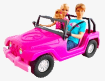 #barbie #ken #car #pink - Barbie Beach Cruiser And Ken Doll, HD Png Download, Transparent PNG