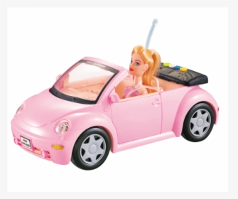 Pink Car With Doll , 33 Cm - Model Car, HD Png Download, Transparent PNG