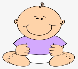 Smile Infant T-shirt Clip Art - Baby Boy Clipart Purple, HD Png Download, Transparent PNG