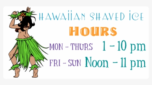 Hawaiian Shaved Ice Static Cling - Hula, HD Png Download, Transparent PNG