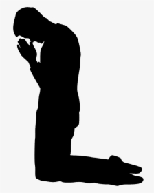 Clip Art Prayer Vector Graphics Image Silhouette - Older Man Praying Silhouette, HD Png Download, Transparent PNG