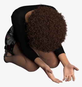 Black Woman On Knees Praying, HD Png Download, Transparent PNG