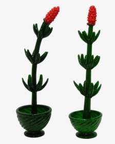 1980s Pair Of Murano Glass Plants With Red Flower - Venetian Glass, HD Png Download, Transparent PNG