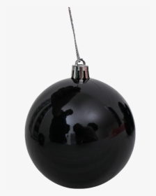 Black Christmas Ball Png Clipart - Black Shiny Christmas Bauble, Transparent Png, Transparent PNG