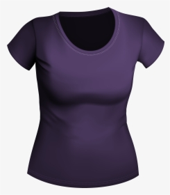 Female Purple Shirt Png Clipart - T-shirt, Transparent Png, Transparent PNG