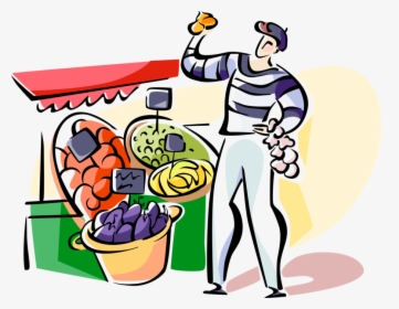French Outdoor Vendor Vector Image Illustration Of - Open Air Market Clipart, HD Png Download, Transparent PNG