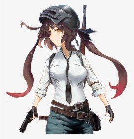 Anime Animegirl Pubg Battleroyale Animegirl Freetoedit - Ảnh Pubg Đẹp Anime, HD Png Download, Transparent PNG