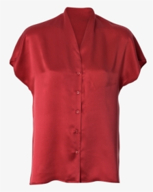 Red Silk Shirt - Blouse, HD Png Download, Transparent PNG