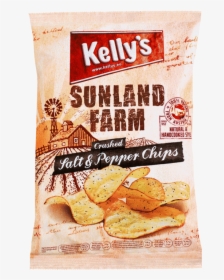 Verpackung Von Kelly S Sunland Farm Chips Crushed Salt - Potato Chip, HD Png Download, Transparent PNG