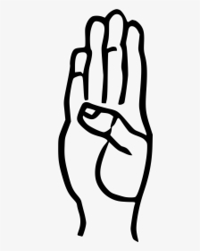 Clip Art B Sign Language Clipart - B In Sign Language Clipart, HD Png Download, Transparent PNG
