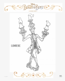 Beauty And The Beast Lumiere Drawing, HD Png Download, Transparent PNG