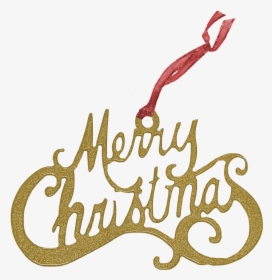 Gold Merry Christmas Ornament, HD Png Download, Transparent PNG