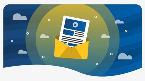 Blue Sky Background With Envelope And Email Message - Graphic Design, HD  Png Download , Transparent Png Image - PNGitem