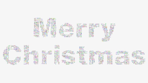 Prismatic Merry Christmas Word Cloud No Background - Merry Christmas Background For Word, HD Png Download, Transparent PNG
