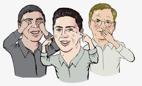 People Using Sign Language Cl - Larry Page And Sergey Brin Sketch, HD Png Download, Transparent PNG