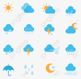 Transparent Weather Clip Art - Weather Symbols Png, Png Download, Transparent PNG