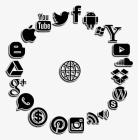 Social Media, Structure, Internet, Network, Social - Internet Images Black & White, HD Png Download, Transparent PNG