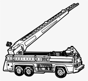 Fire Truck Clip Art Black And White - Firetruck Clipart Black And White, HD Png Download, Transparent PNG