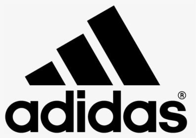 white adidas logo with black background