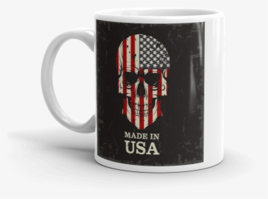 Transparent Coffe Mug Png - Made In Usa Skull, Png Download, Transparent PNG