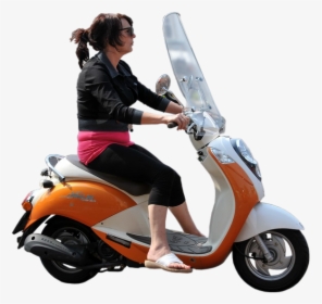 Person Riding Scooter Png, Transparent Png, Transparent PNG