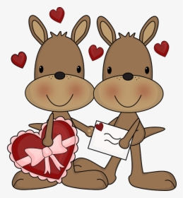Cute Clipart, Kangaroos, Clip Art, Hugs, Kisses, Images, - Cute Hugs And Kisses, HD Png Download, Transparent PNG