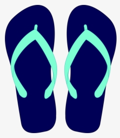 Blue,electric Blue,sandal - Flip Flops Clipart, HD Png Download, Transparent PNG