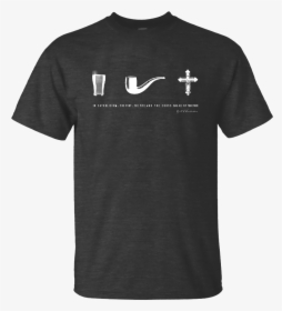 Gk Chesterton Pint Pipe Cross Tee   Class - Camiseta Balmain, HD Png Download, Transparent PNG