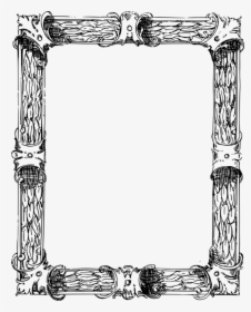 Black Ornate Frame Png Picture Frame High Gloss - English Border Design, Transparent Png, Transparent PNG