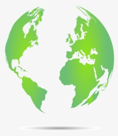 Green Globe Transparent Background - Black And White Globe Png, Png Download, Transparent PNG