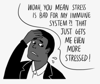 Immune System Stress Cartoon, HD Png Download, Transparent PNG
