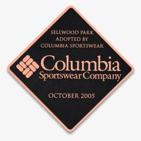 Thin Copper Plaque - Columbia Sportswear Company, HD Png Download, Transparent PNG