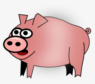 Clip Art Free Content Domestic Pig Pig Roast Portable - Pig Cartoon Png Hd, Transparent Png, Transparent PNG