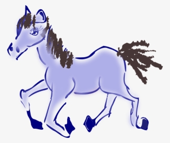 Purple Horse Cartoon, HD Png Download, Transparent PNG