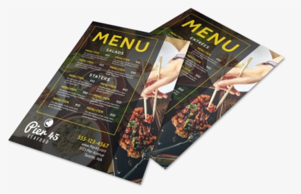 Stylish Restaurant Menu Template Preview - Flyer, HD Png Download, Transparent PNG