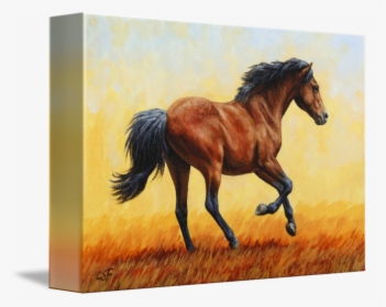 Acrylic Drawing Horse - Running Horse Canvas Painting, HD Png Download, Transparent PNG