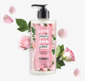 Transparent Lotion Bottle Png - Body Lotion Love Beauty And Planet, Png Download, Transparent PNG