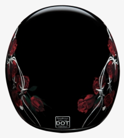 Womens Low Profile Dot Daytona Barbed Wire Roses Motorcycle - Circle, HD Png Download, Transparent PNG