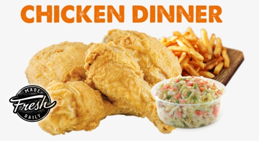 Fried Chicken Dinner - French Fries, HD Png Download, Transparent PNG