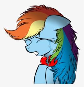V D K, Crying, Eyes Closed, Female, Floppy Ears, Heartbreak, - Mlp Rainbow Dash Sad Fic, HD Png Download, Transparent PNG