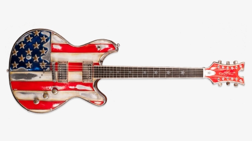 Transparent White Guitar Png - Red White Blue Electric Guitar, Png Download, Transparent PNG