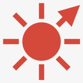 Sun Icon Red Png - Solar Light Icon, Transparent Png, Transparent PNG
