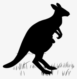 Kangaroo, Silhouette, Tattoo, Jump, Wallaby, Animal - Silueta De Un Canguro, HD Png Download, Transparent PNG