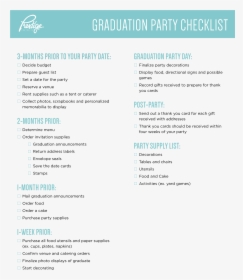 Graduation Party Checklist Main Image - Graduation Party Checklist Prestige, HD Png Download, Transparent PNG