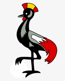 Animal, Bird, Crane, Water Bird, Wetland - Crested Crane Uganda Flag, HD Png Download, Transparent PNG