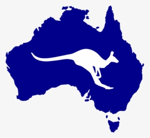 Australia Silhouette Kangaroo Rooweb Clipart - Vector Australia Map Png, Transparent Png, Transparent PNG